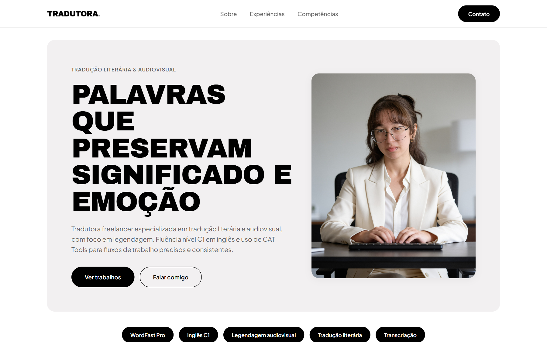 Portfólio gerado — tradutora